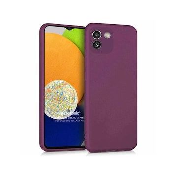 Microsonic Samsung Galaxy A03 Matte Silicone Mor Kılıf
