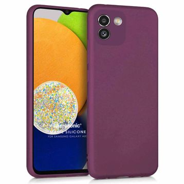 Microsonic Samsung Galaxy A03 Matte Silicone Mor Kılıf