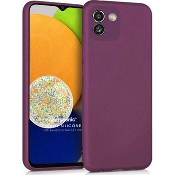 Microsonic Samsung Galaxy A03 Matte Silicone Mor Kılıf