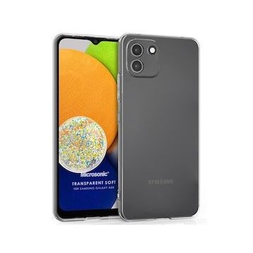 Microsonic Samsung Galaxy A03 Transparent Soft Şeffaf Cep Telefonu Kılıfı