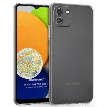 Microsonic Samsung Galaxy A03 Transparent Soft Şeffaf Cep Telefonu Kılıfı