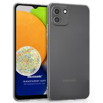 Microsonic Samsung Galaxy A03 Transparent Soft Şeffaf Cep Telefonu Kılıfı