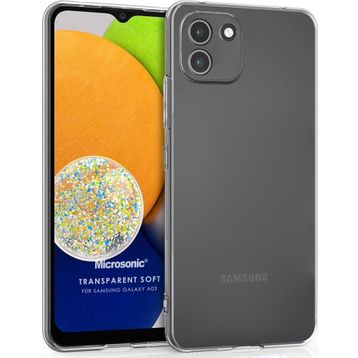 Microsonic Samsung Galaxy A03 Transparent Soft Şeffaf Cep Telefonu Kılıfı
