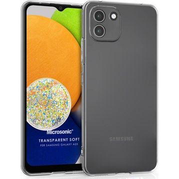 Microsonic Samsung Galaxy A03 Transparent Soft Şeffaf Cep Telefonu Kılıfı