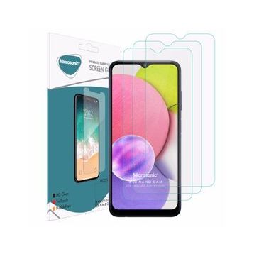 Microsonic Samsung Galaxy A03S Screen Protector Nano Glass 3 Adet Cam Ekran Koruyucu