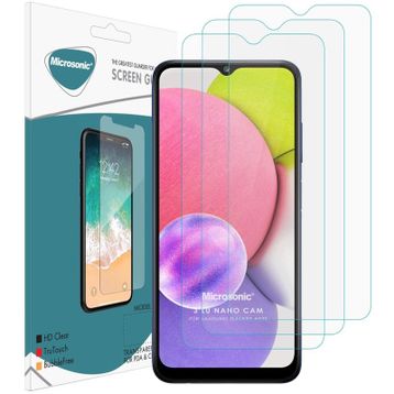 Microsonic Samsung Galaxy A03S Screen Protector Nano Glass 3 Adet Cam Ekran Koruyucu