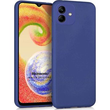 Microsonic Samsung Galaxy A04 Matte Silicone Lacivert Kılıf