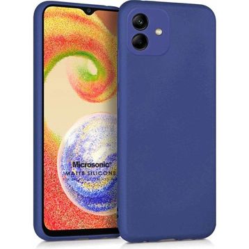 Microsonic Samsung Galaxy A04 Matte Silicone Lacivert Kılıf