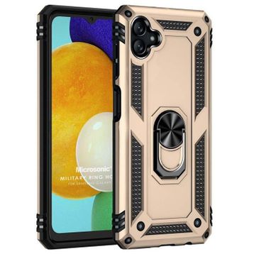 Microsonic Samsung Galaxy A04 Military Ring Holder Gold Kılıf