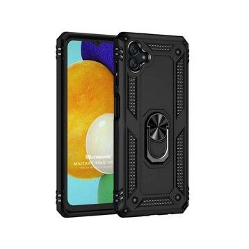 Microsonic Samsung Galaxy A04 Military Ring Holder Siyah Kılıf