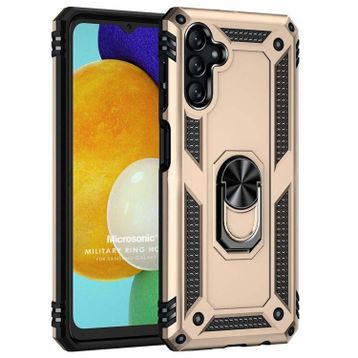 Microsonic Samsung Galaxy A04S Military Ring Holder Gold Kılıf