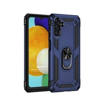 Microsonic Samsung Galaxy A04S Military Ring Holder Lacivert Kılıf
