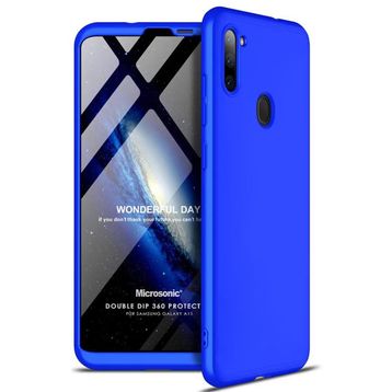 Microsonic Samsung Galaxy A11 Double Dip 360 Protective Mavi Kılıf