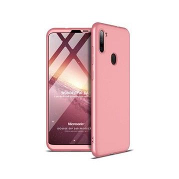 Microsonic Samsung Galaxy A11 Double Dip 360 Protective Rose Gold Kılıf