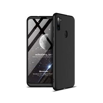 Microsonic Samsung Galaxy A11 Double Dip 360 Protective Siyah Kılıf