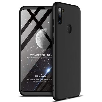Microsonic Samsung Galaxy A11 Double Dip 360 Protective Siyah Kılıf
