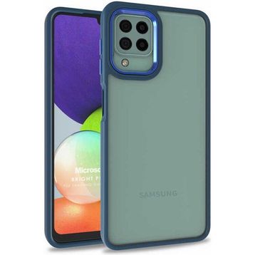 Microsonic Samsung Galaxy A12 Bright Planet Lacivert Kılıf