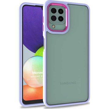 Microsonic Samsung Galaxy A12 Bright Planet Lila Kılıf