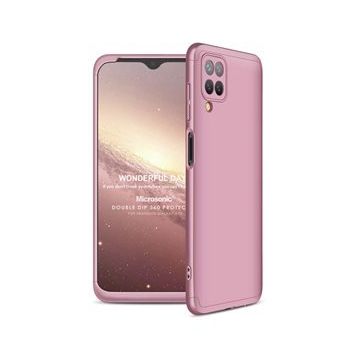 Microsonic Samsung Galaxy A12 Double Dip 360 Protective Rose Gold Kılıf