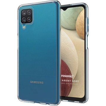 Microsonic Samsung Galaxy A12 Transparent Soft Beyaz Kılıf
