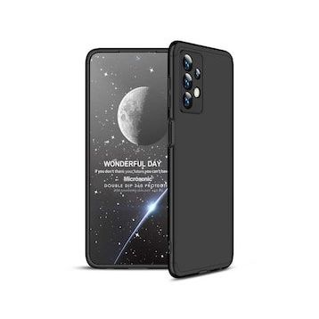 Microsonic Samsung Galaxy A13 4G Double Dip 360 Protective Siyah Kılıf