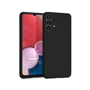 Microsonic Samsung Galaxy A13 4G Matte Silicone Siyah Kılıf