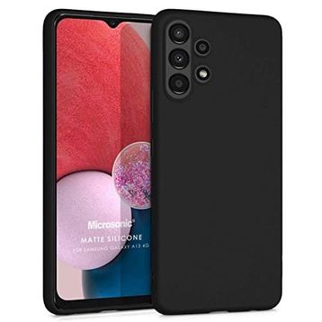 Microsonic Samsung Galaxy A13 4G Matte Silicone Siyah Kılıf