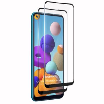Microsonic Samsung Galaxy A21S Crystal Seramik Nano 2 Adet Siyah Ekran Koruyucu