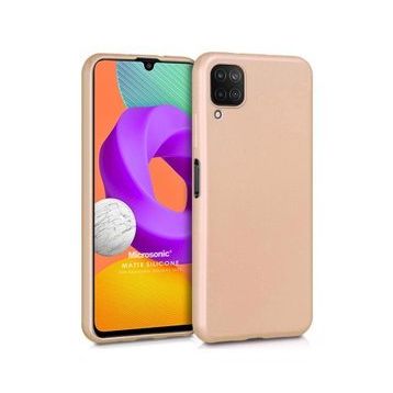 Microsonic Samsung Galaxy A22 4G Matte Silicone Gold Kılıf