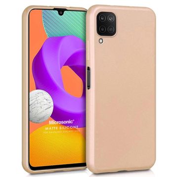 Microsonic Samsung Galaxy A22 4G Matte Silicone Gold Kılıf