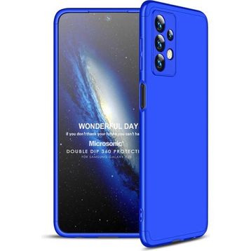 Microsonic Samsung Galaxy A23 Double Dip 360 Protective Mavi Kılıf