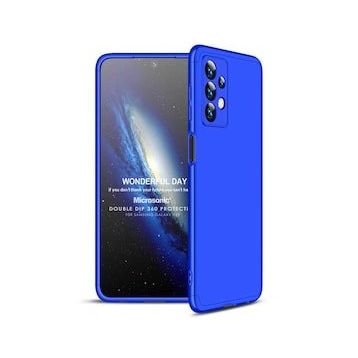 Microsonic Samsung Galaxy A23 Double Dip 360 Protective Mavi Kılıf