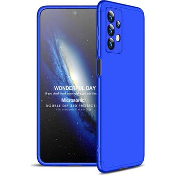 Microsonic Samsung Galaxy A23 Double Dip 360 Protective Mavi Kılıf