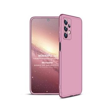 Microsonic Samsung Galaxy A23 Double Dip 360 Protective Rose Gold Kılıf