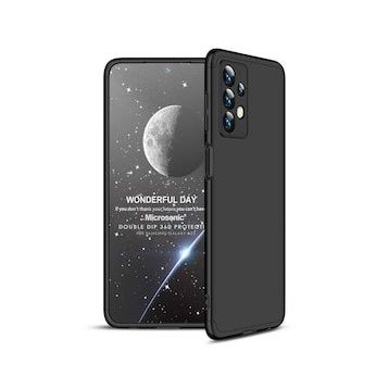 Microsonic Samsung Galaxy A23 Double Dip 360 Protective Siyah Kılıf