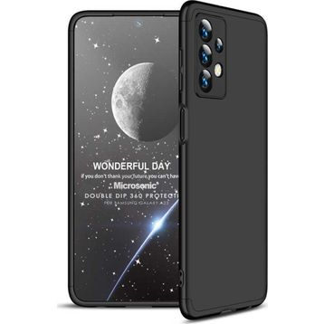 Microsonic Samsung Galaxy A23 Double Dip 360 Protective Siyah Kılıf