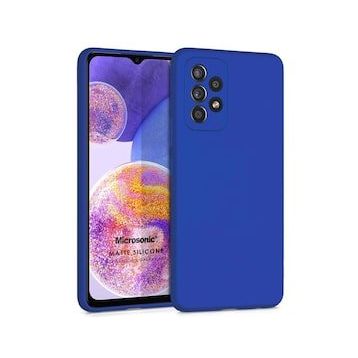 Microsonic Samsung Galaxy A23 Matte Silicone Mavi Kılıf