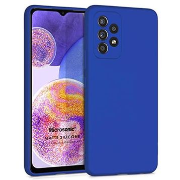 Microsonic Samsung Galaxy A23 Matte Silicone Mavi Kılıf