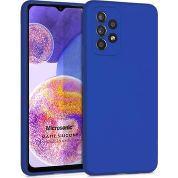 Microsonic Samsung Galaxy A23 Matte Silicone Mavi Kılıf