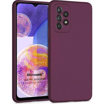 Microsonic Samsung Galaxy A23 Matte Silicone Mor Kılıf