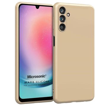 Microsonic Samsung Galaxy A24 Matte Silicone Gold Kılıf