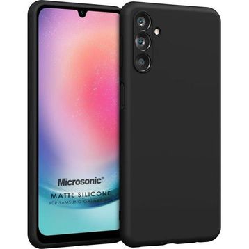 Microsonic Samsung Galaxy A24 Matte Silicone Siyah Kılıf