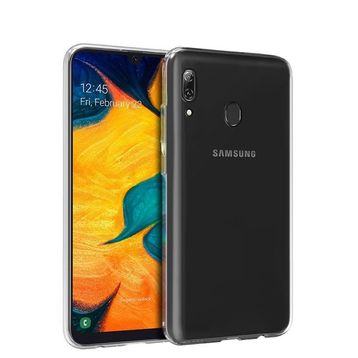 Microsonic Samsung Galaxy A30 Transparent Soft Beyaz Kılıf