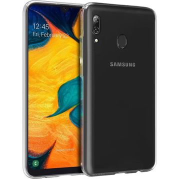 Microsonic Samsung Galaxy A30 Transparent Soft Beyaz Kılıf