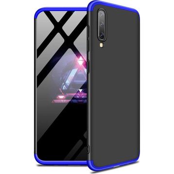 Microsonic Samsung Galaxy A30S Double Dip 360 Protective Siyah Mavi Kılıf