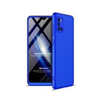 Microsonic Samsung Galaxy A31 Double Dip 360 Protective Mavi Kılıf