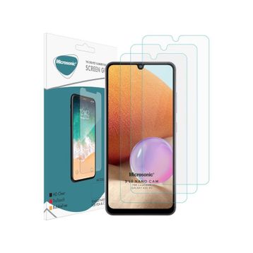 Microsonic Samsung Galaxy A32 3'lü Paket 4G Screen Protector Nano Glass Cam Ekran Koruyucu