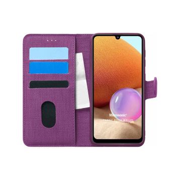Microsonic Samsung Galaxy A32 4G Fabric Book Wallet Kılıf