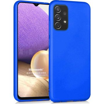 Microsonic Samsung Galaxy A32 4G Matte Silicone Mavi Kılıf