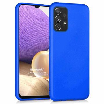 Microsonic Samsung Galaxy A32 4G Matte Silicone Mavi Kılıf